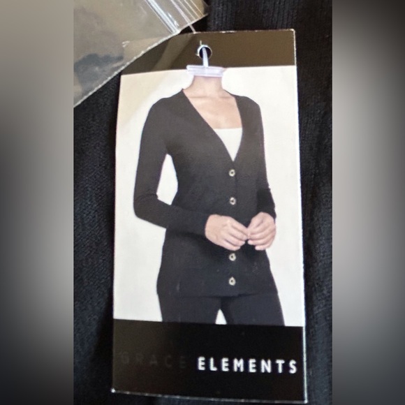 NEW GRACE ELEMENTS BLACK BOYFRIEND SWEATER - SUZE XXL - Picture 6 of 9